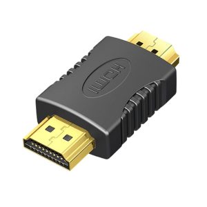 Gold Plated HDMI 19 Pin Male to HDMI 19 Pin Male Adapter, Support Full HD 1080P (Black)