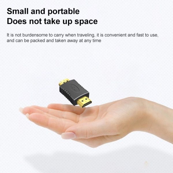 Gold Plated HDMI 19 Pin Male to HDMI 19 Pin Male Adapter, Support Full HD 1080P (Black) - Image 4