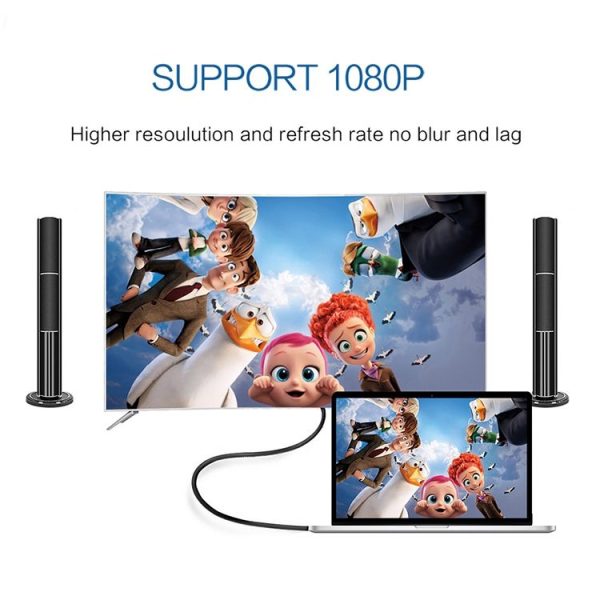 1.8m HDMI (Type-A) Male to DVI 24+1 Pin Male Adapater Cable - Image 5