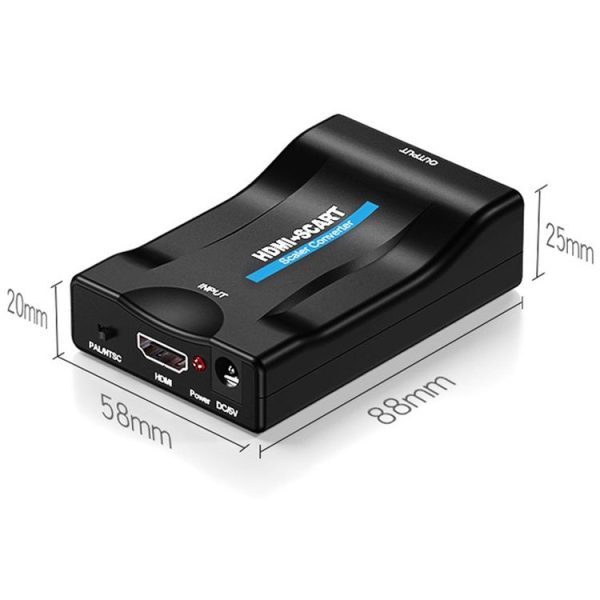 MINI MHL / HDMI TO SCART Video Converter Scaler (Black) - Image 3