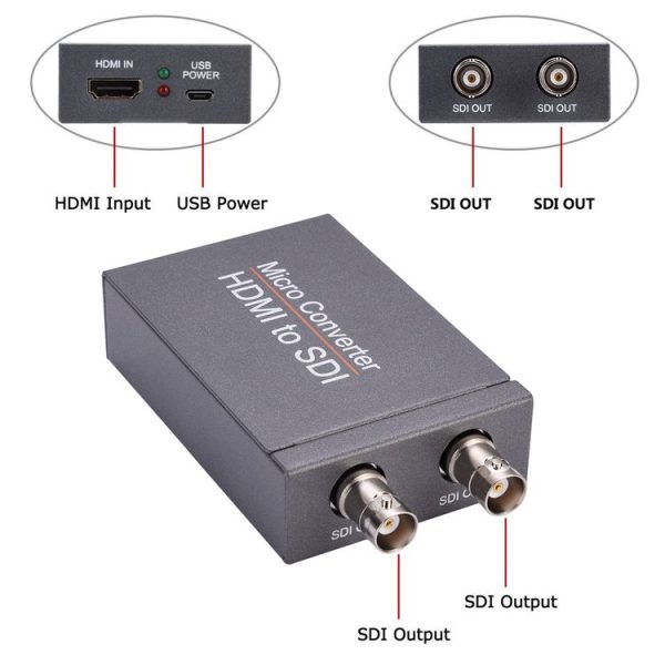 NK-M009 1080P Full HD HDMI to 2 x SDI Output Converter (Black) - Image 5