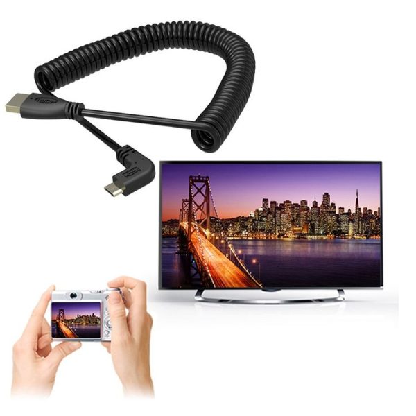1.4 Version Gold Plated Mini HDMI Male to HDMI Male Coiled Cable, Support 3D / Ethernet, Length: 0.6m-2m - Image 8