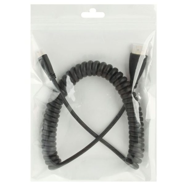 1.4 Version, Gold Plated Mini HDMI Male to HDMI Male Coiled Cable, Support 3D / Ethernet, Length: 60cm (can be extended up to 2m) - Image 6