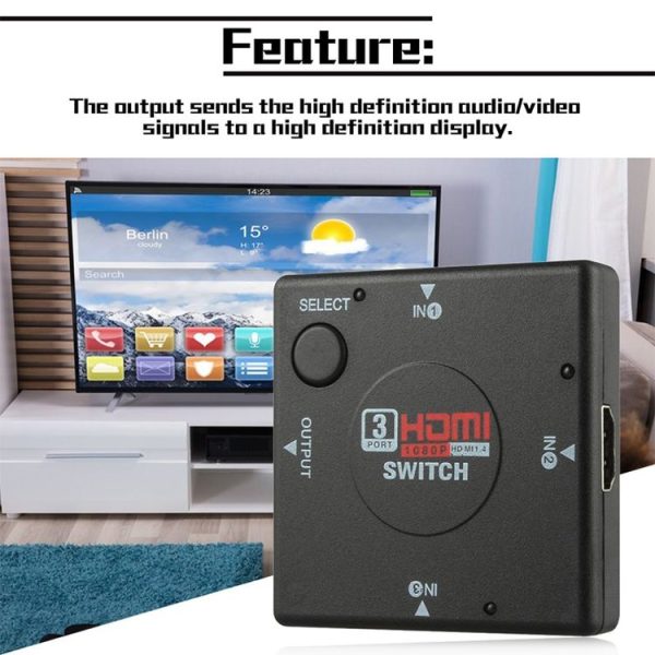 3 Ports 1080P HDMI Switch (Black) - Image 7