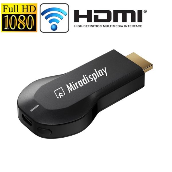 Miradisplay WiFi HDMI Display Dongle / Miracast Airplay DLNA Display Receiver Dongle (Black)
