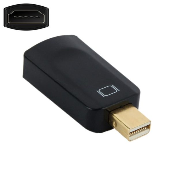 Mini DisplayPort Male to HDMI Female Adapter, Size: 4cm x 1.8cm x 0.7cm (Black)