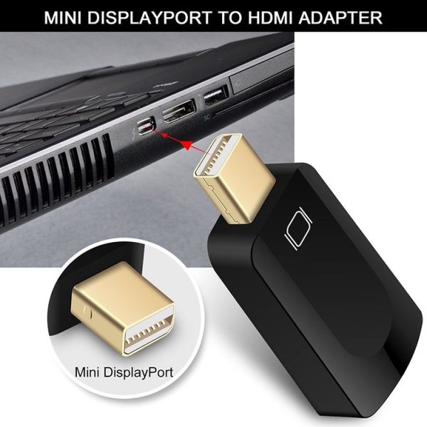 Mini DisplayPort Male to HDMI Female Adapter, Size: 4cm x 1.8cm x 0.7cm (Black) - Image 8