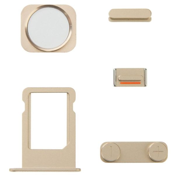 Full Assembly Metal Housing Cover with Appearance Imitation of iPhone 6 for iPhone 5, Including Back Cover & Outer Glass Lens & Card Tray & Volume Control Key & Power Button & Mute Switch Vibrator Key & Home Button (Gold) - Image 7