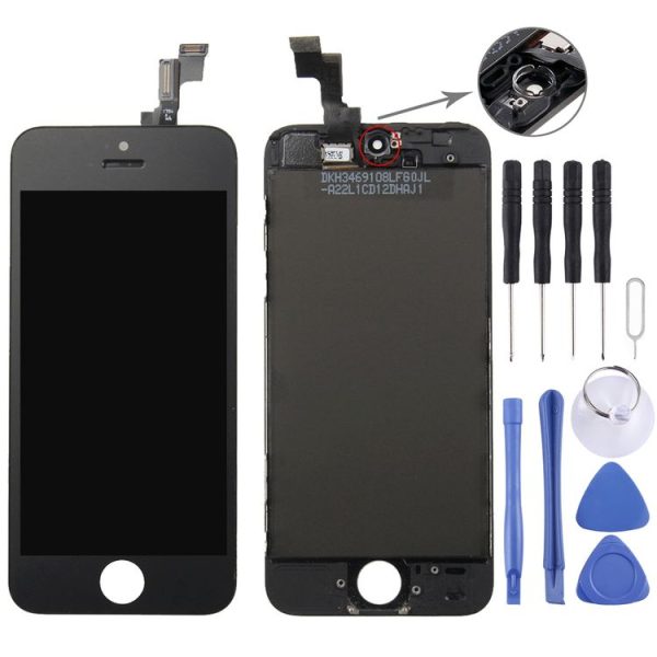 Digitizer Assembly (Original LCD + Original Frame + Original Touch Panel) for iPhone 5S (Black)