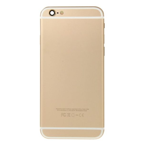 Full Housing Back Cover with Power Button & Volume Button Flex Cable & Charging Port Flex Cable & Speaker Ringer Buzzer for iPhone 6 (Gold) - Image 2