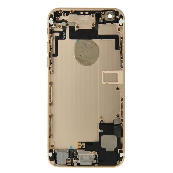 Full Housing Back Cover with Power Button & Volume Button Flex Cable & Charging Port Flex Cable & Speaker Ringer Buzzer for iPhone 6 (Gold) - Image 3
