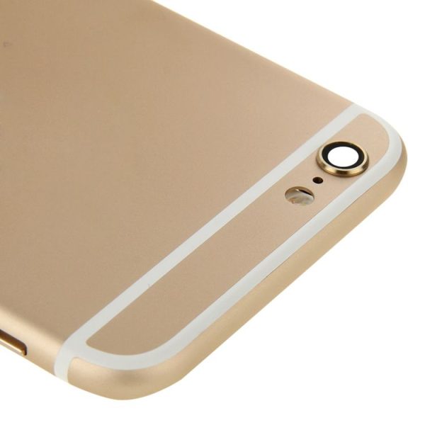 Full Housing Back Cover with Power Button & Volume Button Flex Cable & Charging Port Flex Cable & Speaker Ringer Buzzer for iPhone 6 (Gold) - Image 5