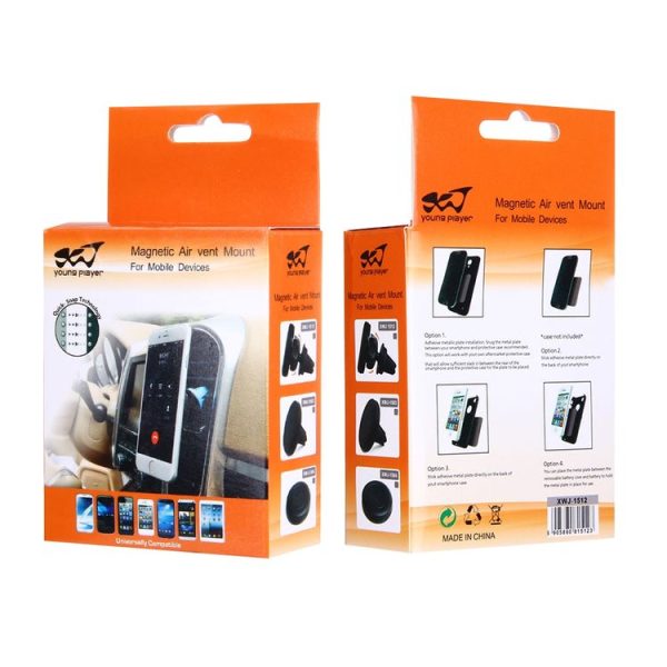 Young Player Car Magnetic Air Vent Mount Clip Holder Dock, For iPhone, Galaxy, Sony, Lenovo, HTC, Huawei, and other Smartphones (Black) - Image 6