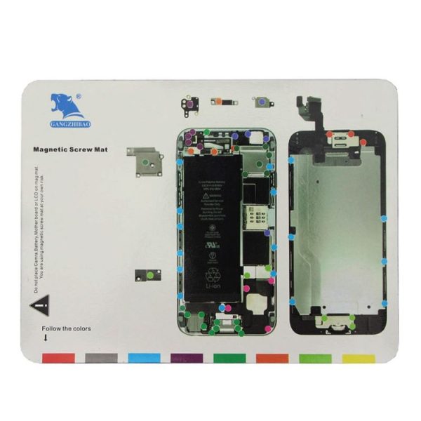 Magnetic Screws Mat for iPhone 6, Size: 24.7cm x 18.7cm (White) - Image 2