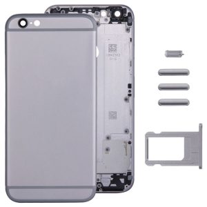 Full Assembly Housing Cover for iPhone 6 Plus, Including Back Cover & Card Tray & Volume Control Key & Power Button & Mute Switch Vibrator Key (Grey)