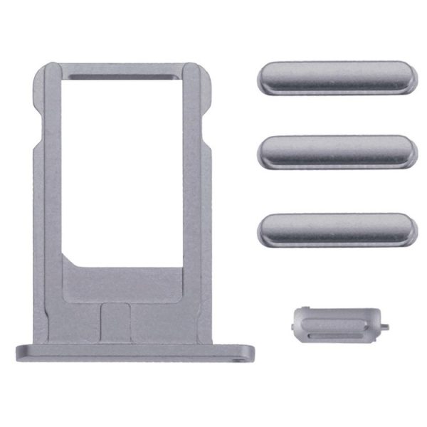 Full Assembly Housing Cover for iPhone 6 Plus, Including Back Cover & Card Tray & Volume Control Key & Power Button & Mute Switch Vibrator Key (Grey) - Image 6