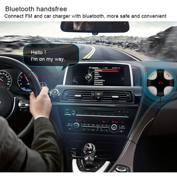 FM29B Bluetooth FM Transmitter Hands-free Car Kit, Car Charger, For iPhone, Galaxy, Sony, Lenovo, HTC, Huawei, and other Smartphones - Image 16