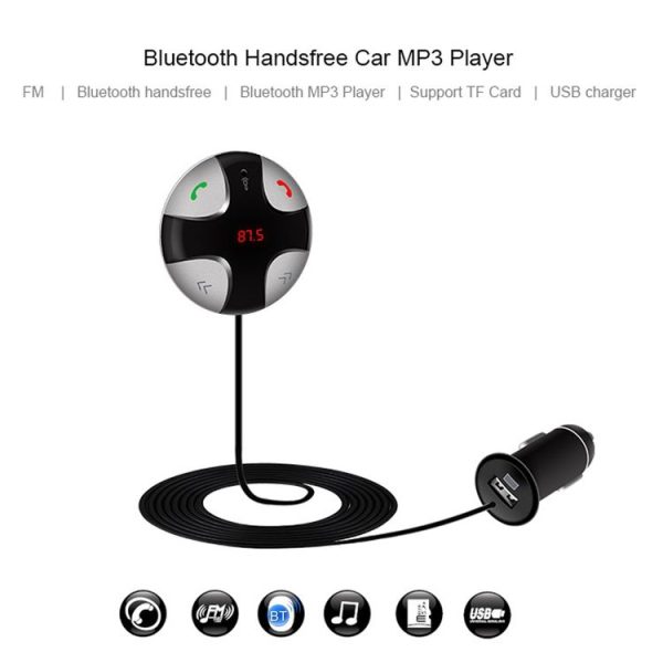 FM29B Bluetooth FM Transmitter Hands-free Car Kit, Car Charger, For iPhone, Galaxy, Sony, Lenovo, HTC, Huawei, and other Smartphones - Image 4