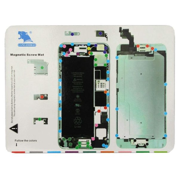 Magnetic Screws Mat for iPhone 6 Plus, Size: 24.7cm x 18.7cm (White)