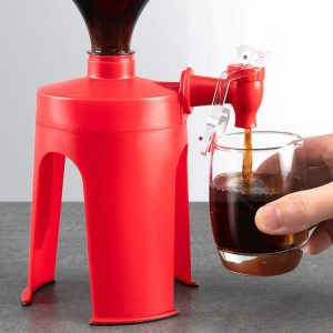 Coke & Soda Dispenser / Refrigerator Fizz Saver Dispenser (Red)