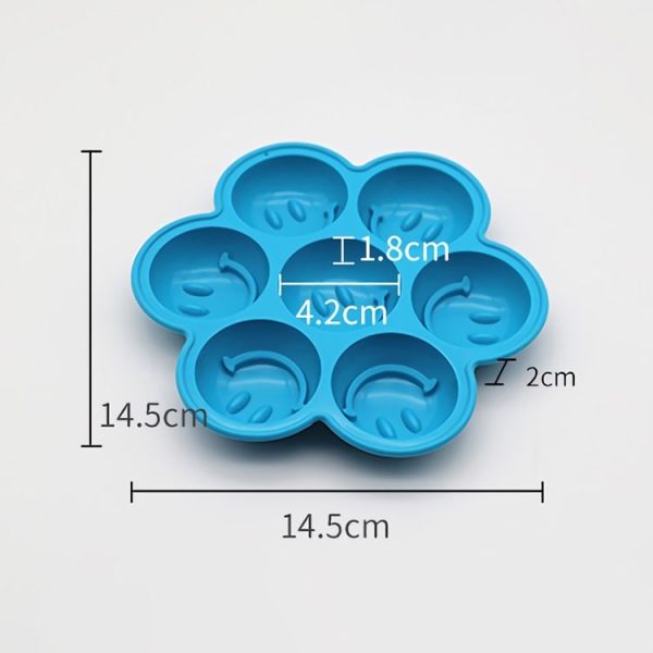 Smile Pattern Silicon Ice Cube Tray Ice Mold, Random Color Delivery - Image 3