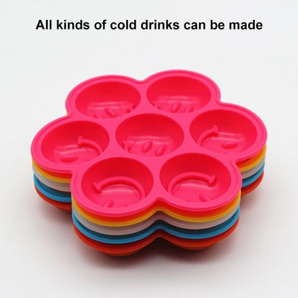 Smile Pattern Silicon Ice Cube Tray Ice Mold, Random Color Delivery - Image 7