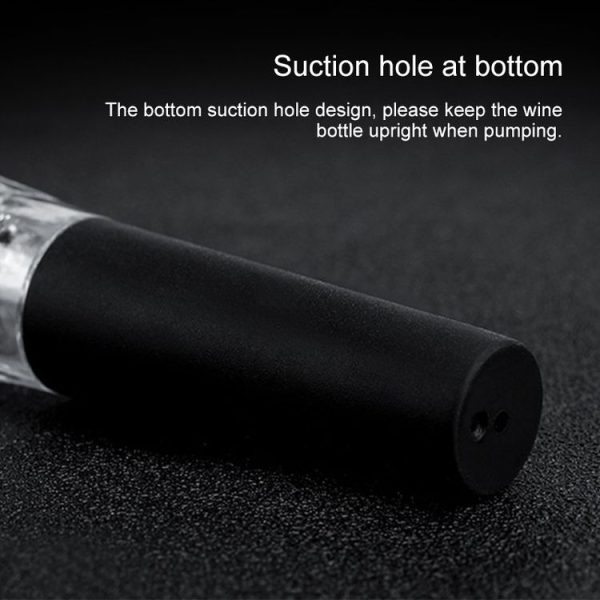 Reusable Vacuum Stopple Bottle Stopper Cork Plug for Wine Liquor (Black) - Image 5