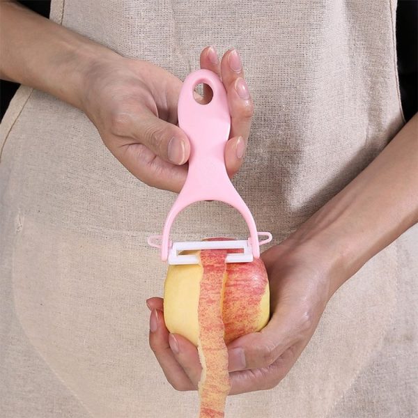 T Shaped Ceramic Skin Peeler with Durable ABS Handle, Random Color Delivery - Image 7