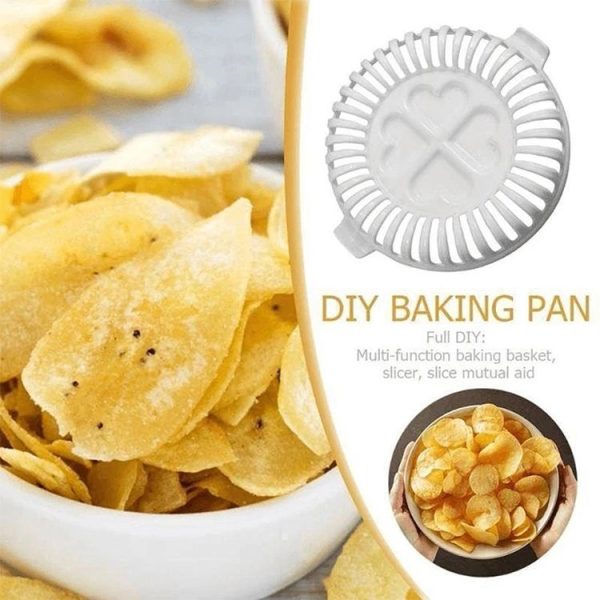 DIY Microwave Oven Baked Potato Chips Homemade Maker Machine Device with Slicer & Plate - Image 4