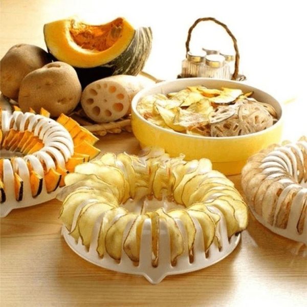 DIY Microwave Oven Baked Potato Chips Homemade Maker Machine Device with Slicer & Plate - Image 5