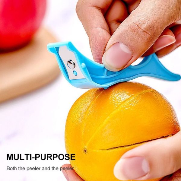 Stainless Steel Blade Plastic Handle Creative Peeler Rotating Style Fruit Knife (Random Color Delivery) - Image 5