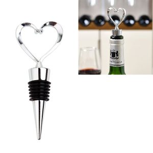 Creative Heart Design Wine Bottle Stopper (Silver)