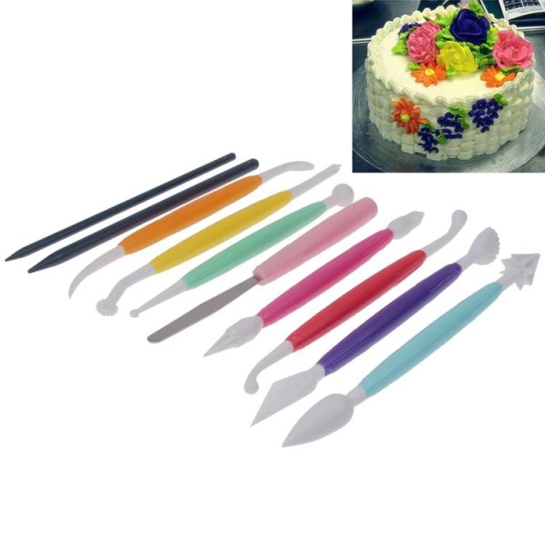 10 in 1 Colorful Cake Modelling Tool Set - Image 2