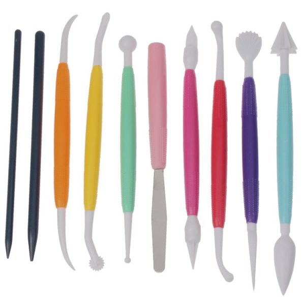 10 in 1 Colorful Cake Modelling Tool Set - Image 3