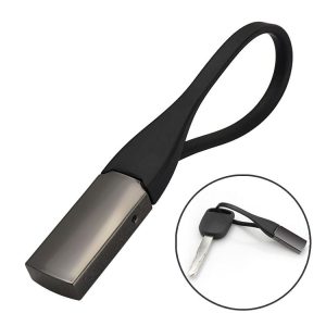 Fashionable High Quality Menu Titanium Key Chain Car Keychain Key Ring (Black)