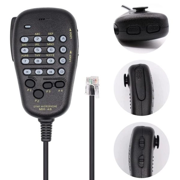 MH-48A6J DTMF Microphone for Yaesu MH-48A6J FT-7800R FT-8800 FT-8900R Radio (Black) - Image 4