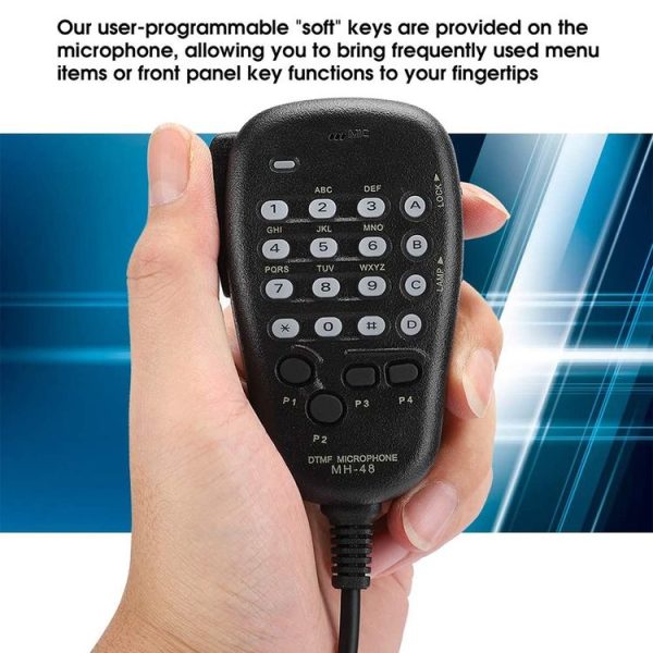 MH-48A6J DTMF Microphone for Yaesu MH-48A6J FT-7800R FT-8800 FT-8900R Radio (Black) - Image 6