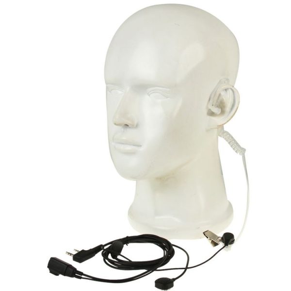 Handheld Transceiver Earpiece Headset for Walkie Talkies, 3.5mm + 2.5mm Plug (Black) - Image 4