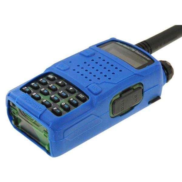 Pure Color Silicone Case for UV-5R Series Walkie Talkies (Blue) - Image 5