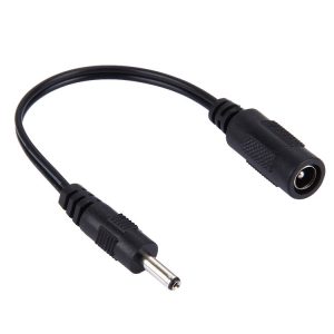 5.5 x 2.1mm DC Female to 3.5 x 1.35mm DC Male Power Connector Cable for Laptop Adapter, Length: 15cm (Black)