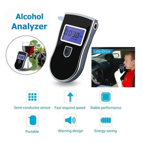 3 digitals LCD Display Breath Alcohol Tester Analyzer (Black) - Image 9