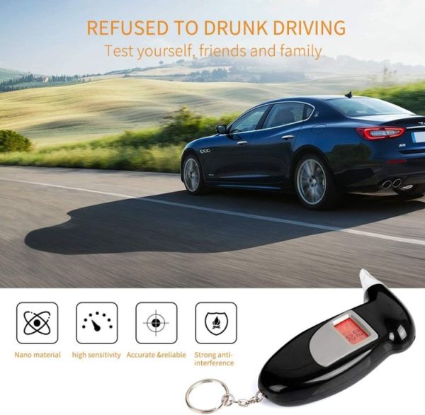 LCD Digital Alcohol Tester Breathalyzer (Black) - Image 9