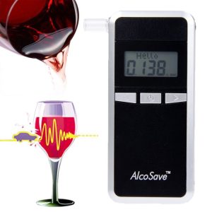 Alcohol 4 Digital LCD Display Breath Analyzer Tester (Black)