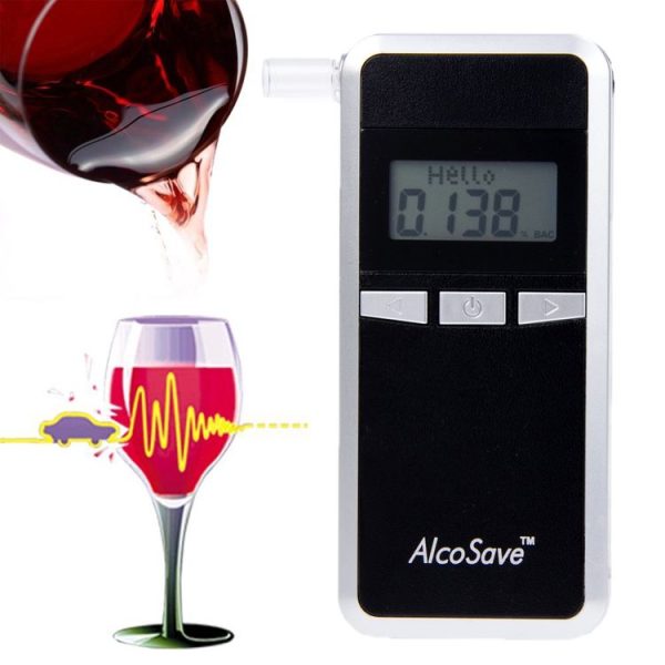 Alcohol 4 Digital LCD Display Breath Analyzer Tester (Black)