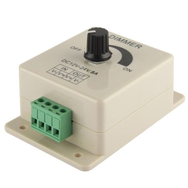 Single Color Dimmer Switch LED Dimmer Controller for Strip Light DC12-24V, Output Current: 8A - Image 2