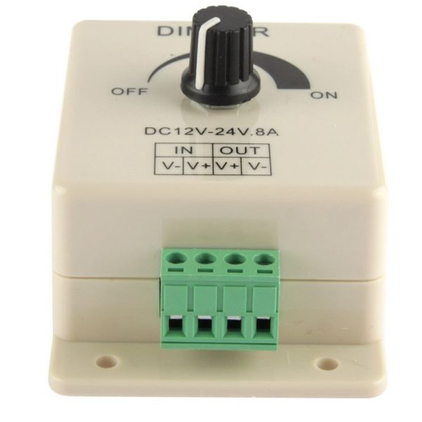 Single Color Dimmer Switch LED Dimmer Controller for Strip Light DC12-24V, Output Current: 8A - Image 4