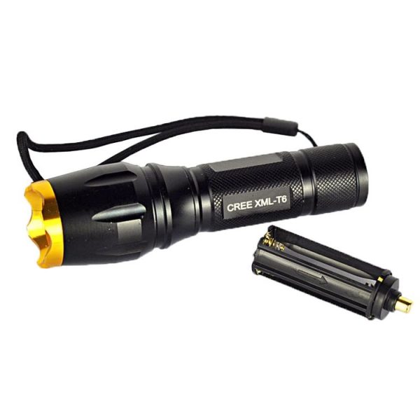LT-TJ CREE XM-L T6 5-Modes LED Flashlight, 2000 LM Adjustable Focus with Bicycle Tail Light & Mounting Clip - Image 3