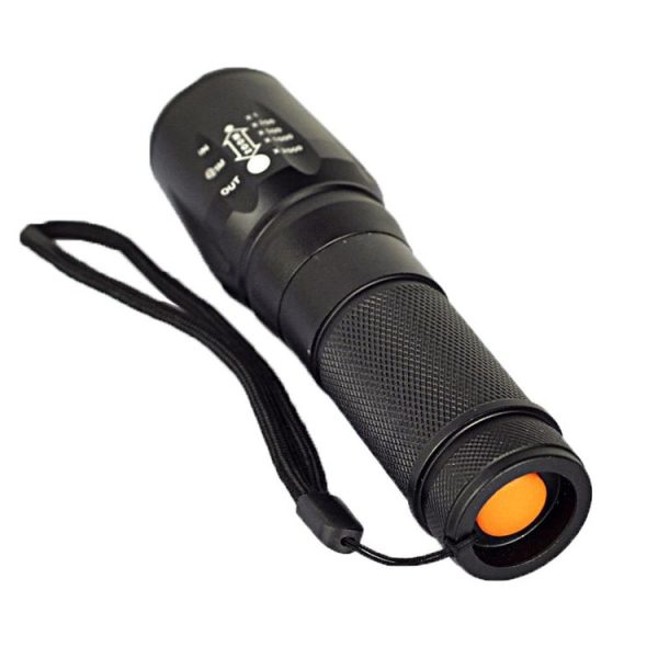 T6 White Light 5-Mode Telescopic Zoom LED Flashlight (Black) - Image 3