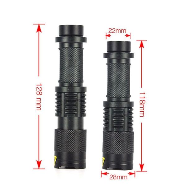LT-HX CREE XM-L T6 5-Modes White Light LED Flashlight, 2200 LM Mini Telescopic (Black) - Image 5