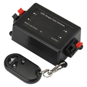 RF Wireless Controller / LED Single Color Dimmer, DC 12V (Black)